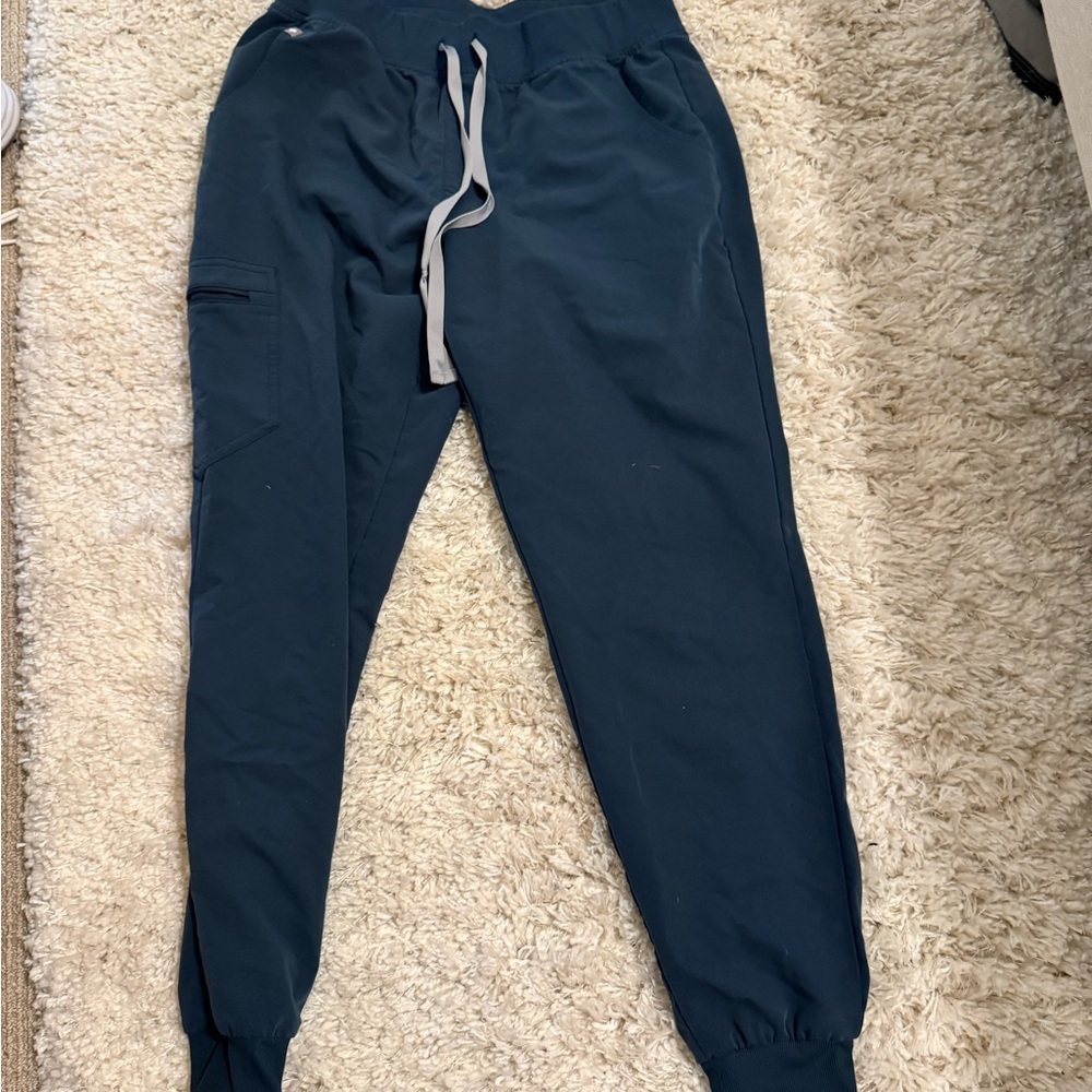 Navy Jogger Pants with Drawstring